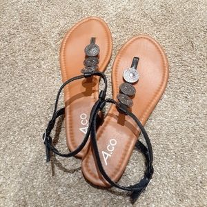 Black strappy sandals